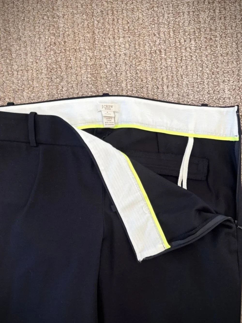 J. Crew Minnie City Fit Stretch Twill Ankle Pants in Black